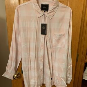 Pink and White Rails Button Down!